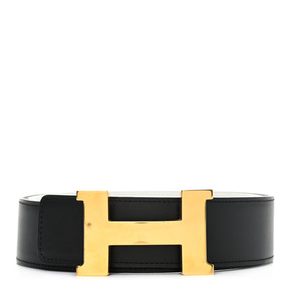 Hermes Chamonix Epsom 38mm Constance H Belt 100 Black White 1 of 8