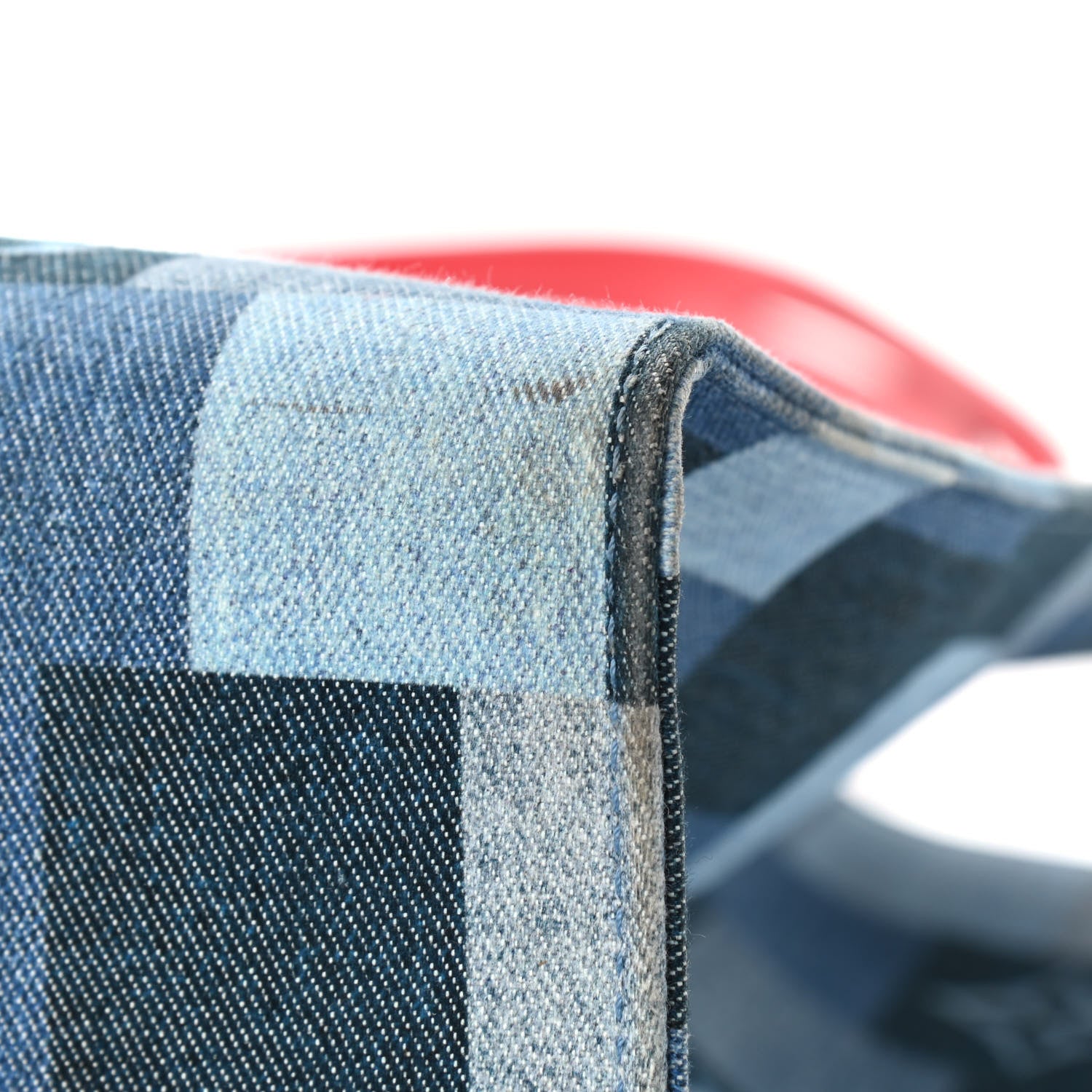Louis Vuitton Denim Damier Monogram Onthego Blue Rouge 13 of 13