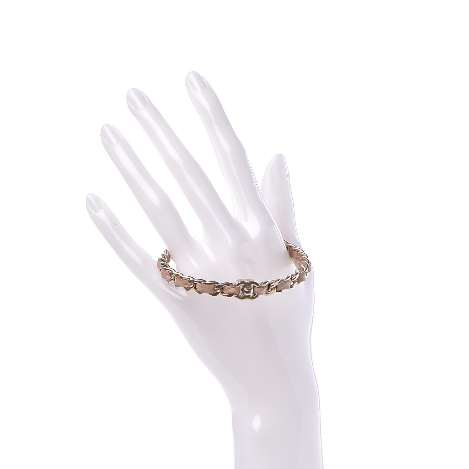 Chanel Lambskin CC Turnlock Chain Bracelet Pink Gold 2 of 4