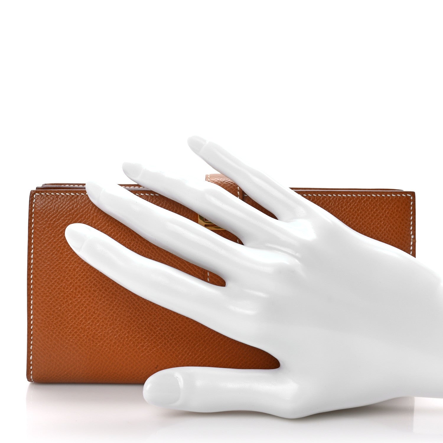 Hermes Epsom Bearn Gusset Wallet Gold 2 of 8