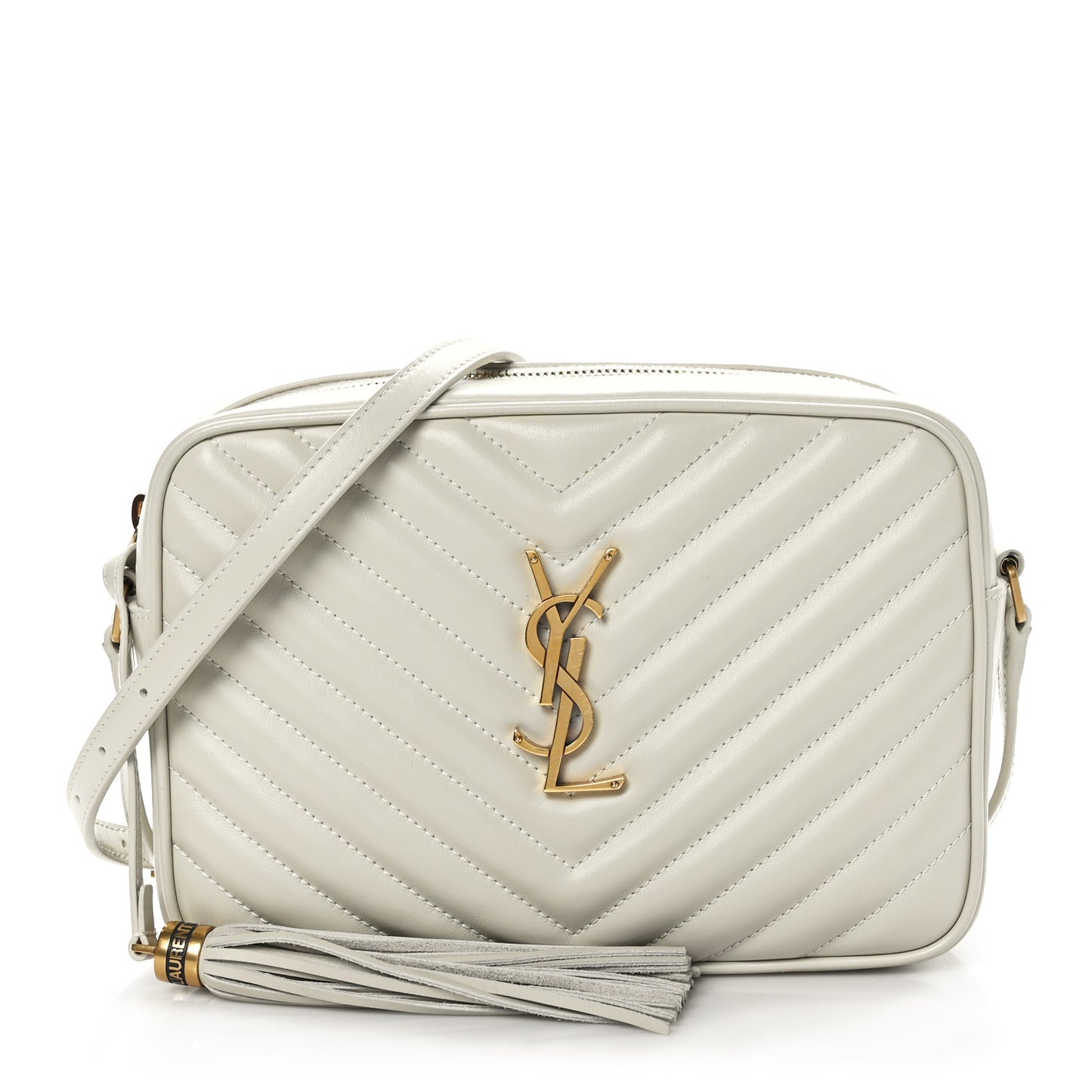 Calfskin Matelasse Monogram Lou Camera Bag Crema Soft