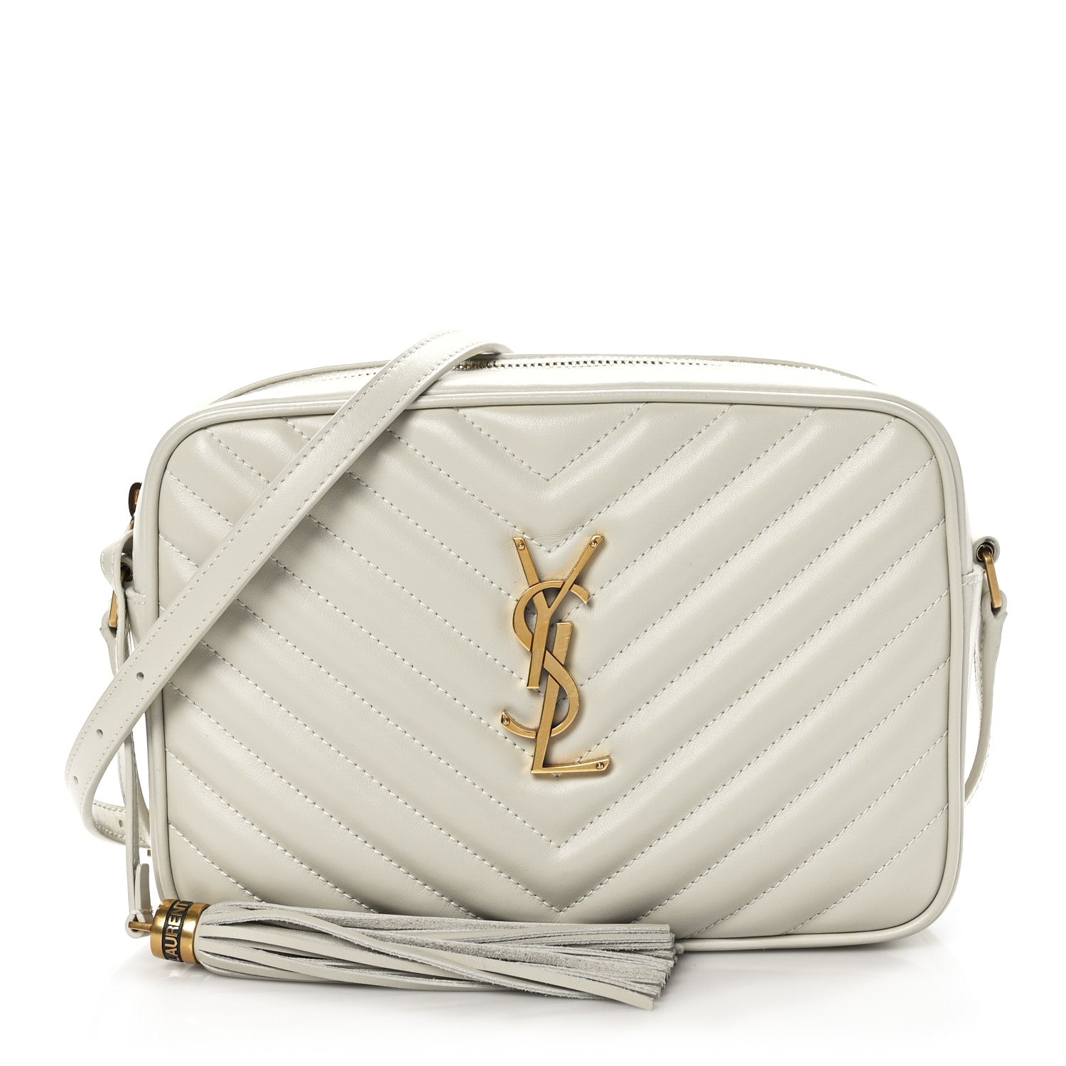 Saint Laurent Calfskin Matelasse Monogram Lou Camera Bag Crema Soft 1 of 9