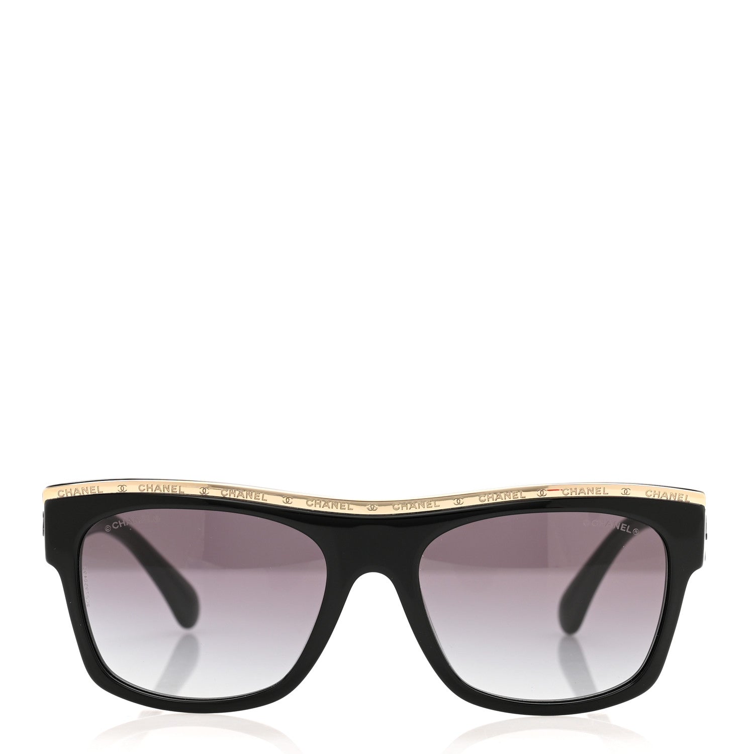 Chanel Acetate Square Sunglasses 71505-A Black Grey 2 of 6