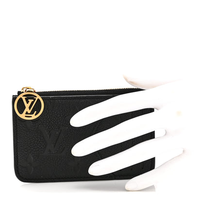 Louis Vuitton Empreinte Monogram Zipped Romy Card Holder Black 2 of 8