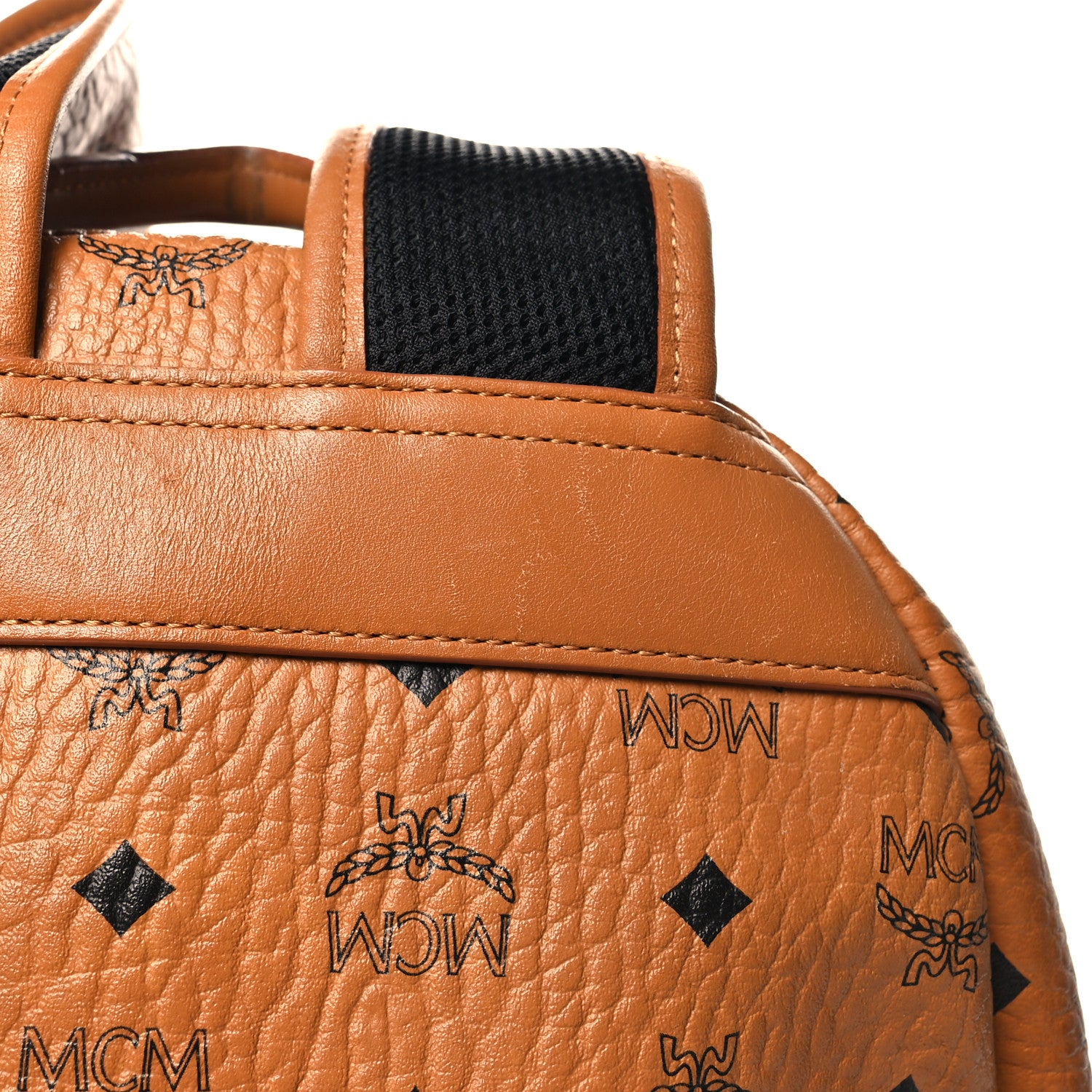 MCM Visetos Medium Side Studs Stark Backpack Cognac 11 of 11