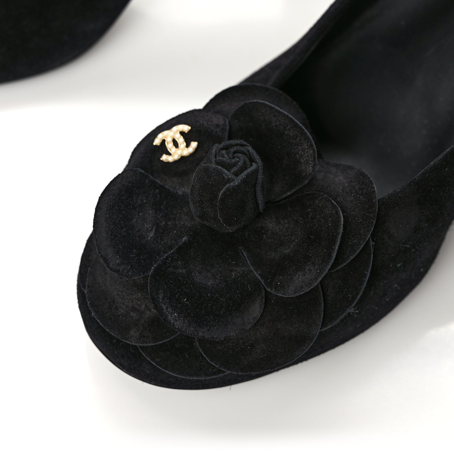 Chanel Suede Camellia Pumps 41 Black 9 of 9