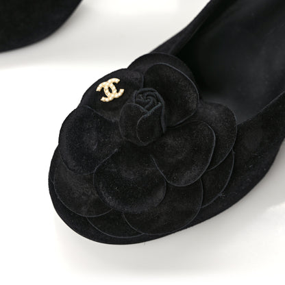 Chanel Suede Camellia Pumps 41 Black 9 of 9