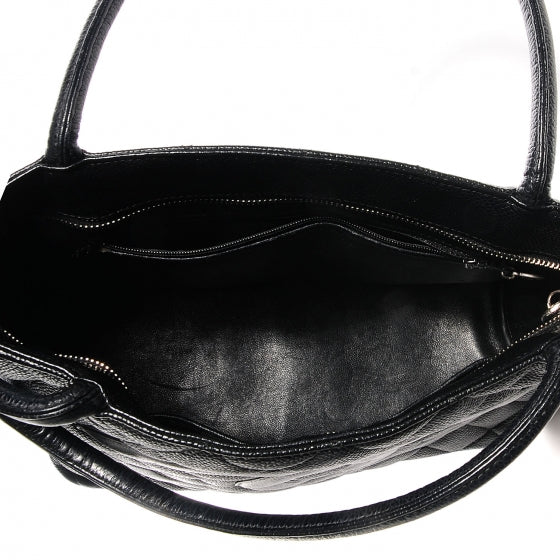 Caviar Medallion Tote Black