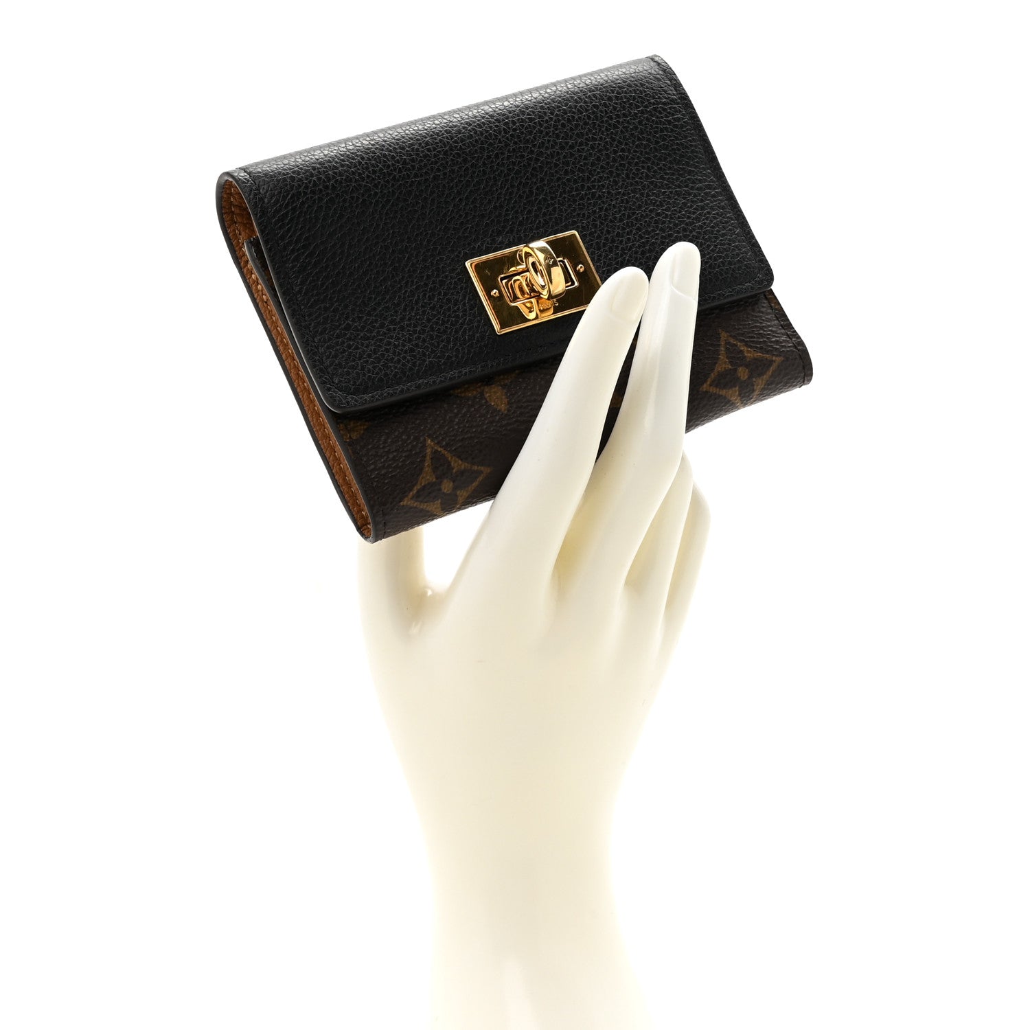 Louis Vuitton Monogram Victorine On My Side Wallet Black 2 of 10