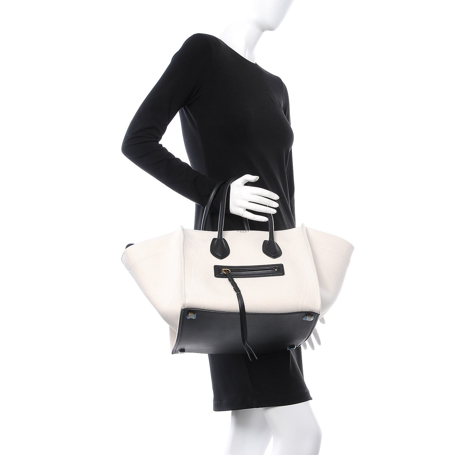 Cotton Canvas Medium Phantom Luggage White