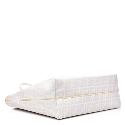 Fendi Zucca Spalmati Medium Roll Tote Bianco 4 of 12