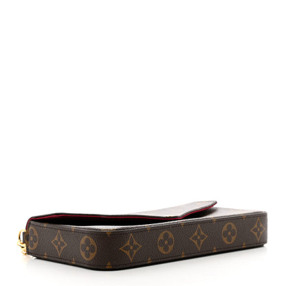 Louis Vuitton Monogram Pochette Felicie Chain Wallet Fuchsia 4 of 7