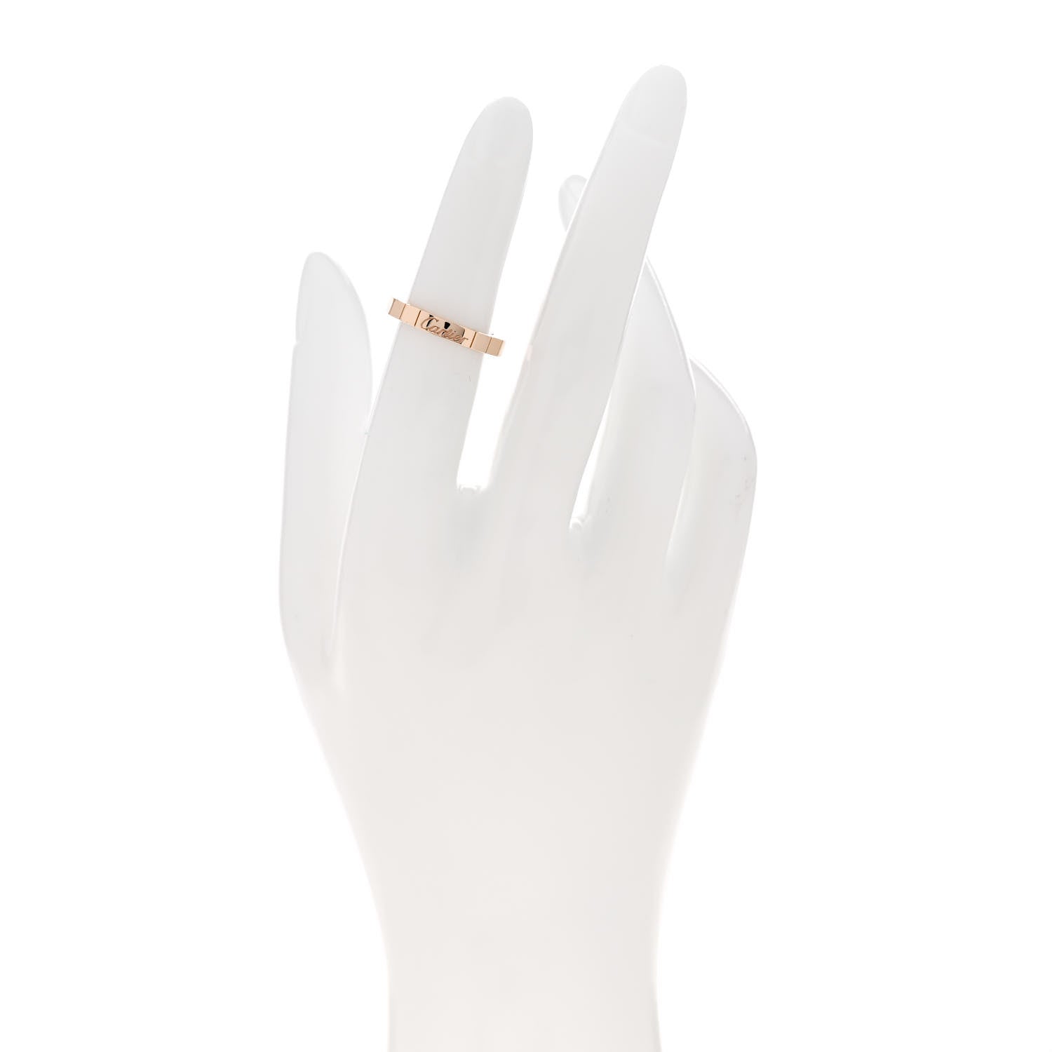 Cartier 18K Pink Gold 3mm Lanieres Ring 48 4.5 2 of 5