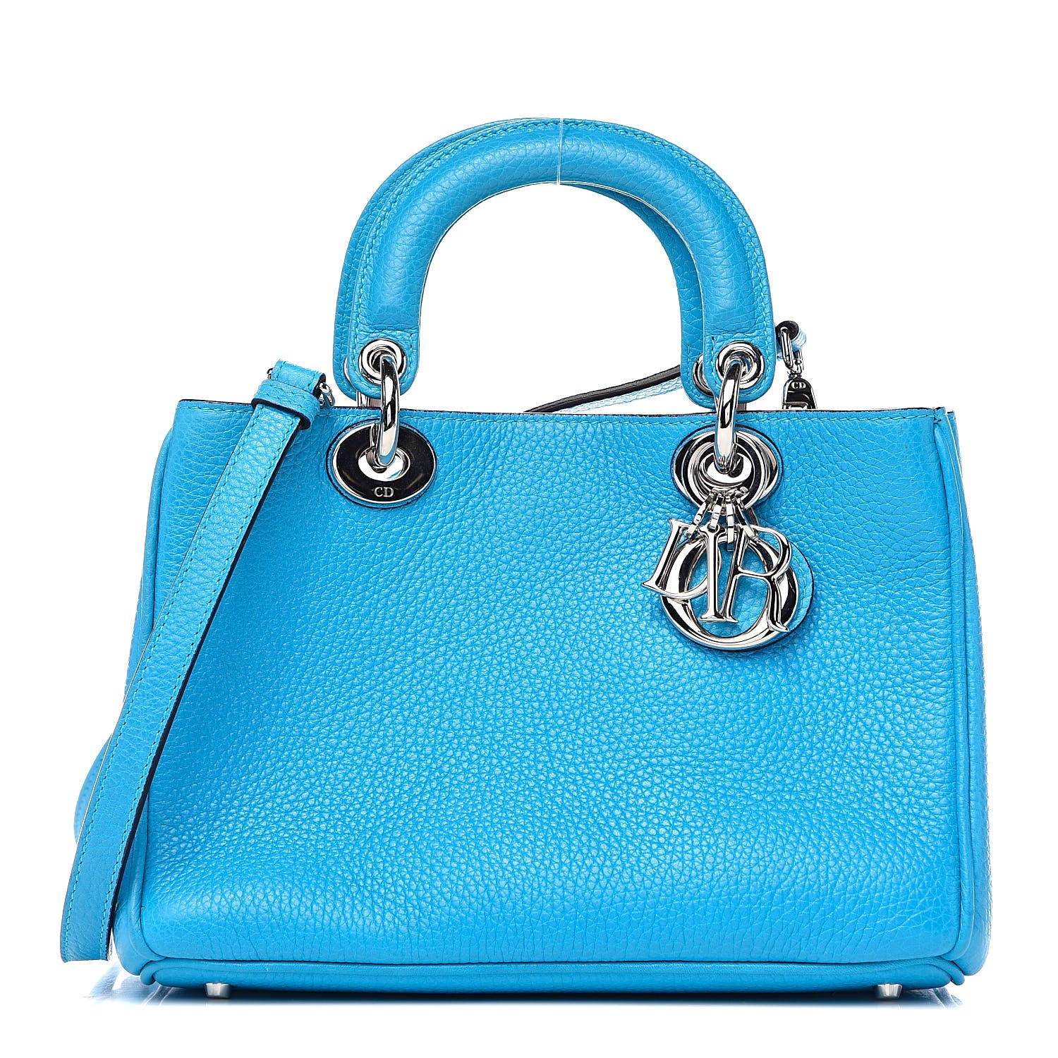Christian Dior Bullcalf Mini Diorissimo Tote Bleu Nosy 1 of 12
