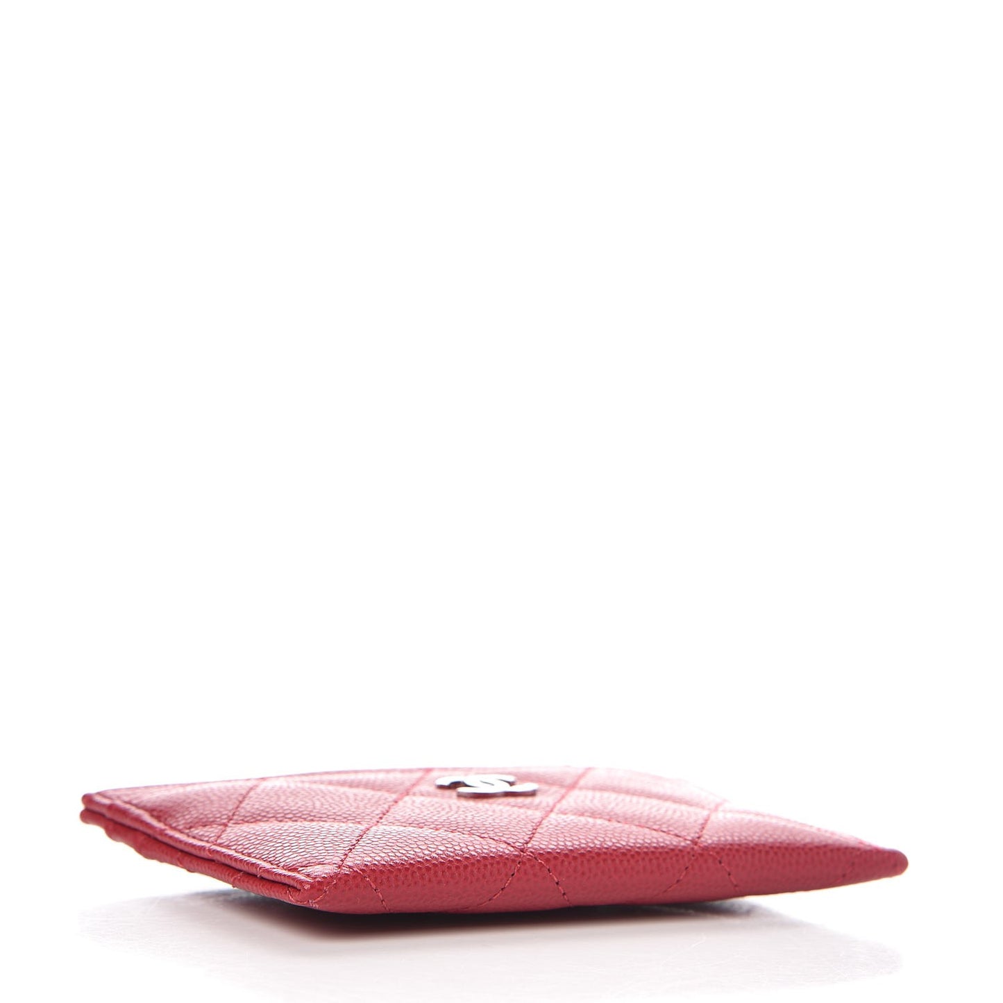 Caviar Quilted Card Holder Pink