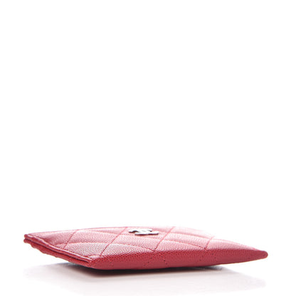 Chanel Caviar Quilted Card Holder Pink 4 of 9