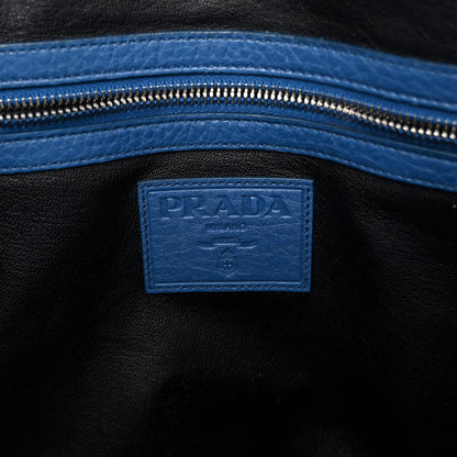 Prada Vitello Daino Briefcase Cobalto 6 of 10