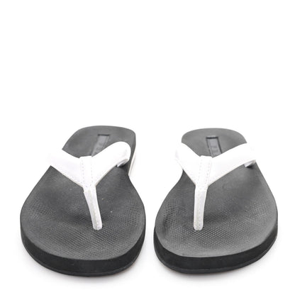 Prada Vernice Thong Sandals 37 Bianco 3 of 9