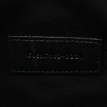 Saint Laurent Grain De Poudre Matelasse Chevron Monogram Envelope Clutch Dark Beige 7 of 11
