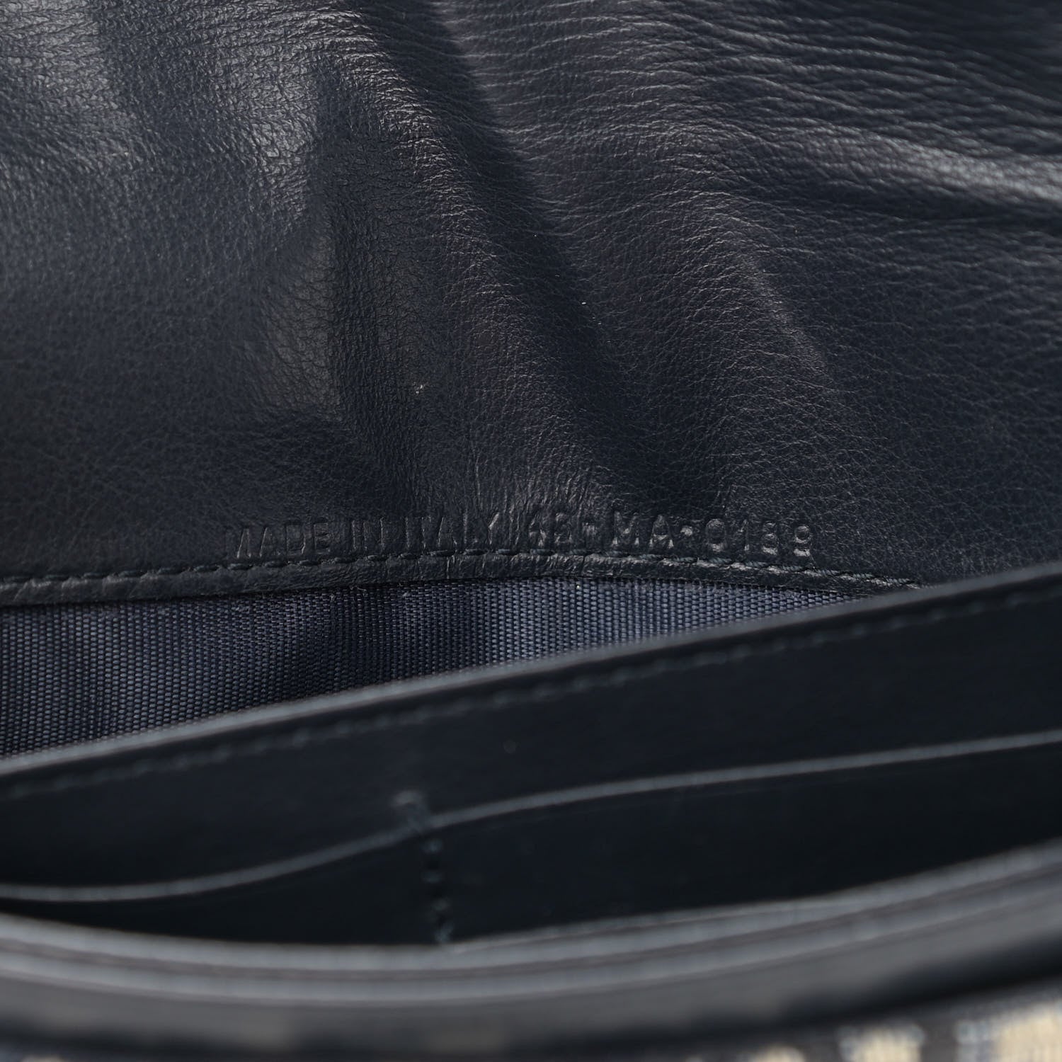 Christian Dior Oblique Saddle Chain Long Wallet Blue 7 of 11