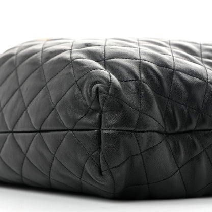 Saint Laurent Lambskin Quilted Maxi Icare Shopping Tote Black 10 of 14