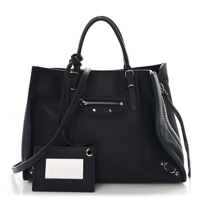 Balenciaga Veau Papier A6 Zip Around Tote Bleu Profond 3 of 13