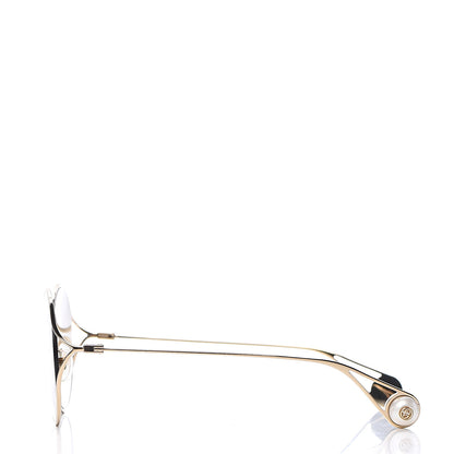 Gucci Round Pearl Tip Sunglasses GG0253S Gold 3 of 8