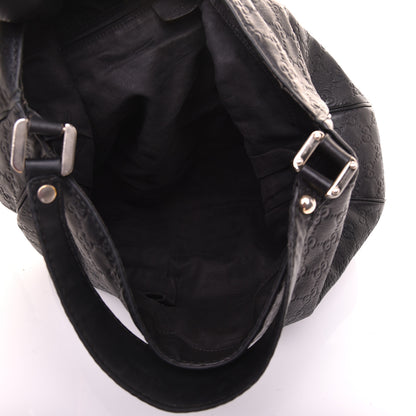 Gucci Guccissima Large New Ladies Web Hobo Black 5 of 9