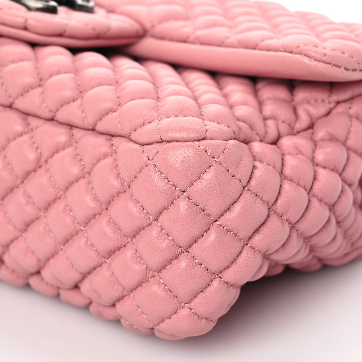 Calfskin Micro Quilted Mini Flap Pink