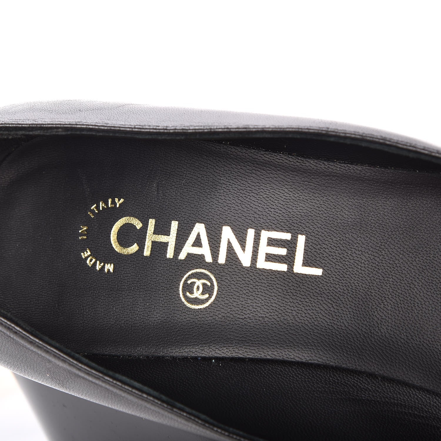 Chanel Lambskin Cap Toe CC Pumps 41 Black Beige 7 of 9