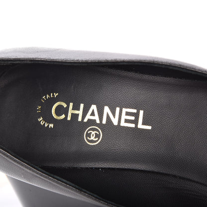 Chanel Lambskin Cap Toe CC Pumps 41 Black Beige 7 of 9