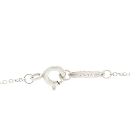 Tiffany Sterling Silver Enamel Heart Key Pendant Necklace Blue 4 of 6
