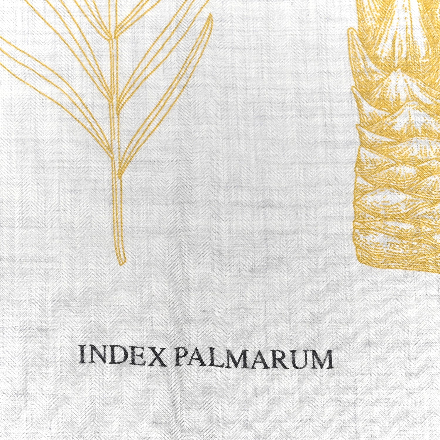 Hermes Cashmere Silk Index Palmarum Finesse Shawl 140 Gris Chine Bronze 4 of 5