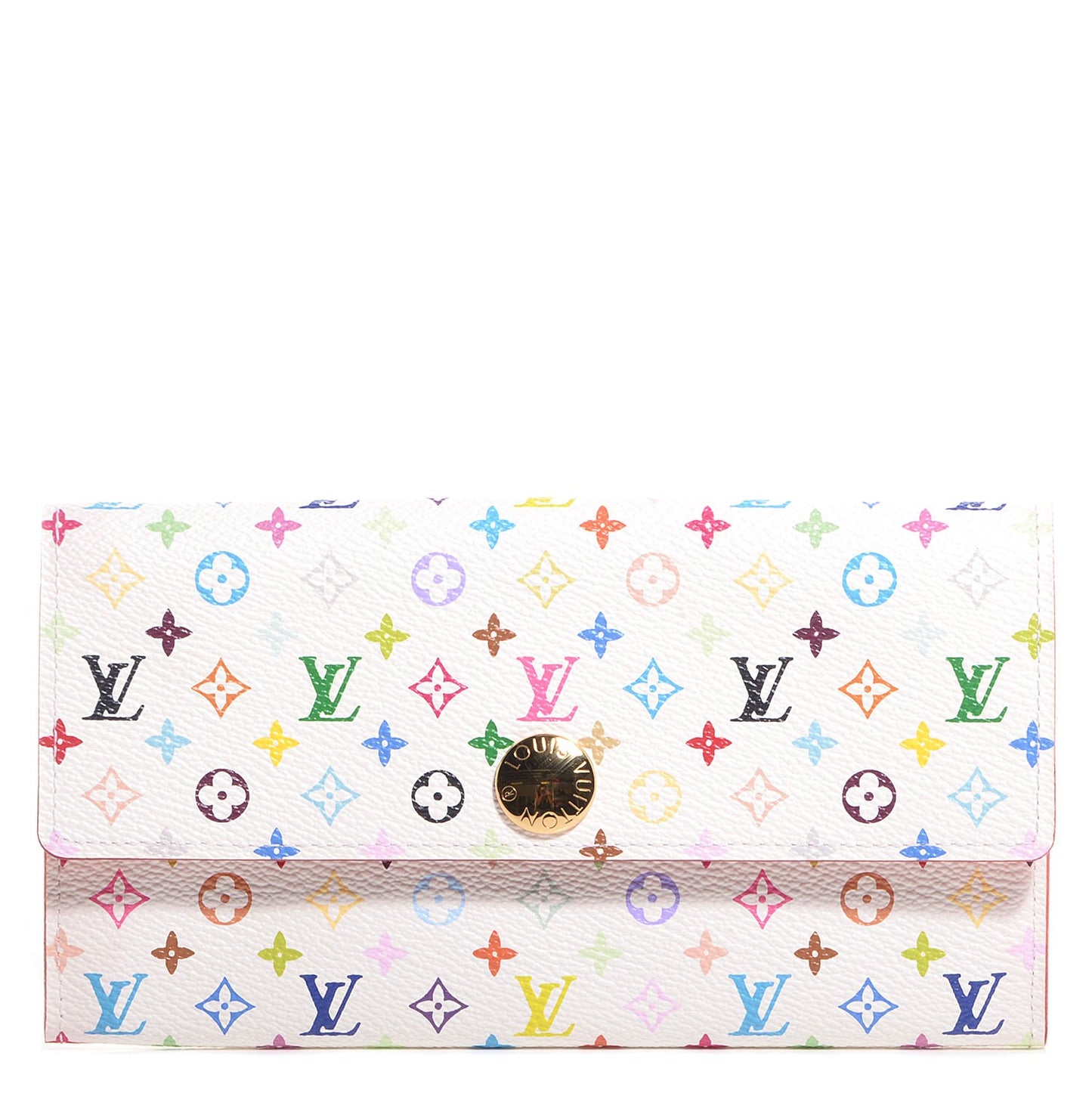 Monogram Multicolor Sarah Wallet White Orange