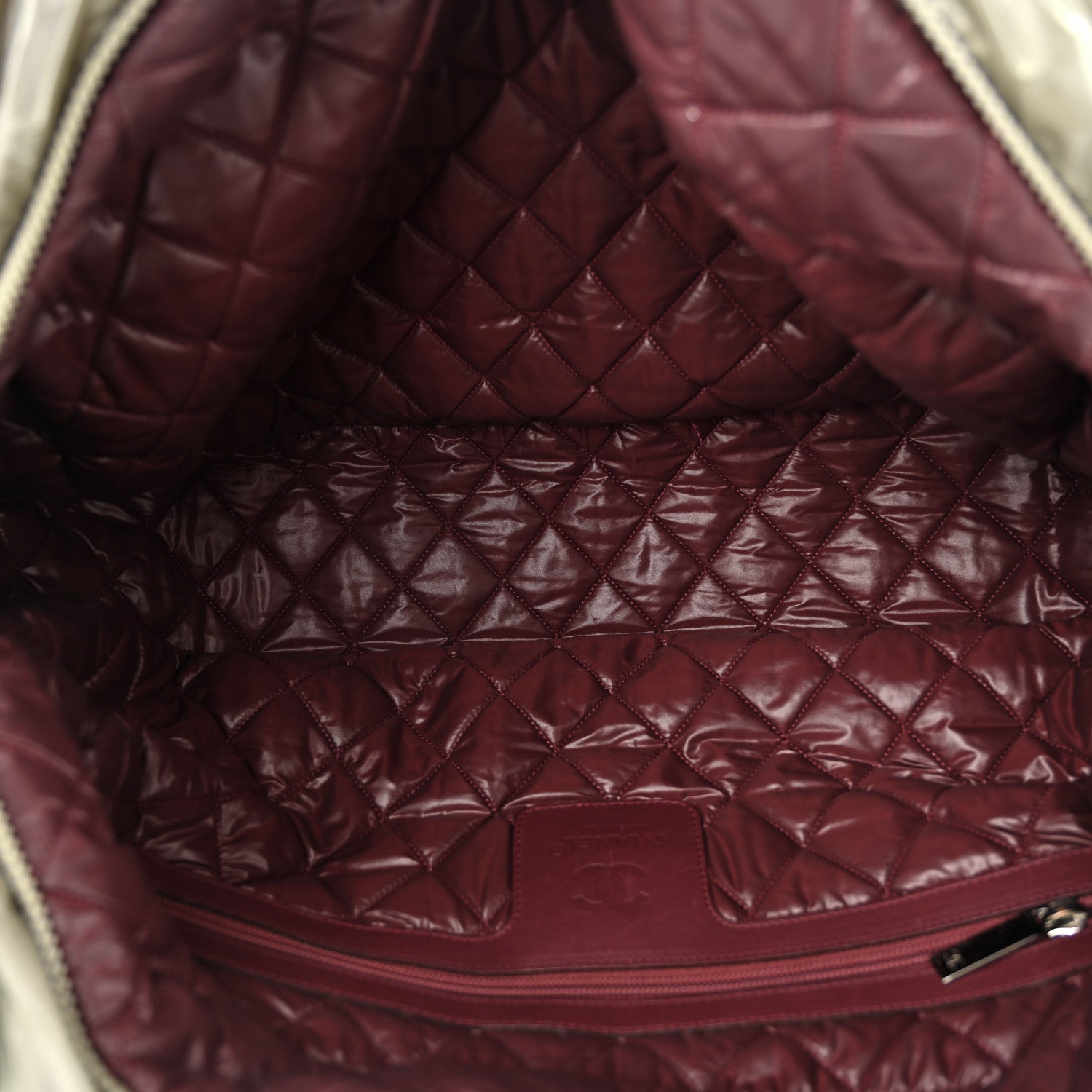 Chanel Nylon Quilted Small Coco Cocoon Reversible Tote Gray 8 of 23