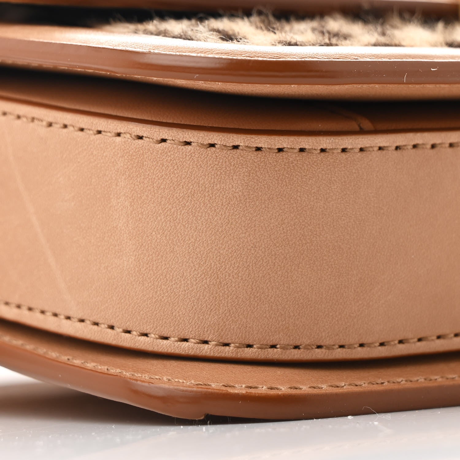 Saint Laurent Calfskin Hair Leopard Print Small Solferino Satchel Dust White 9 of 12