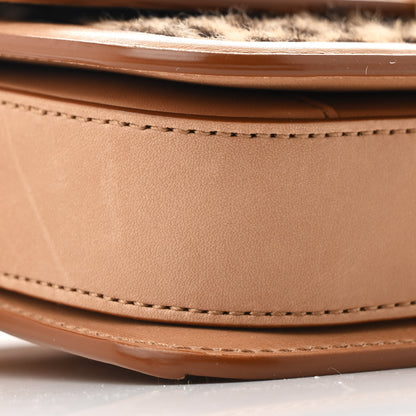 Saint Laurent Calfskin Hair Leopard Print Small Solferino Satchel Dust White 9 of 12