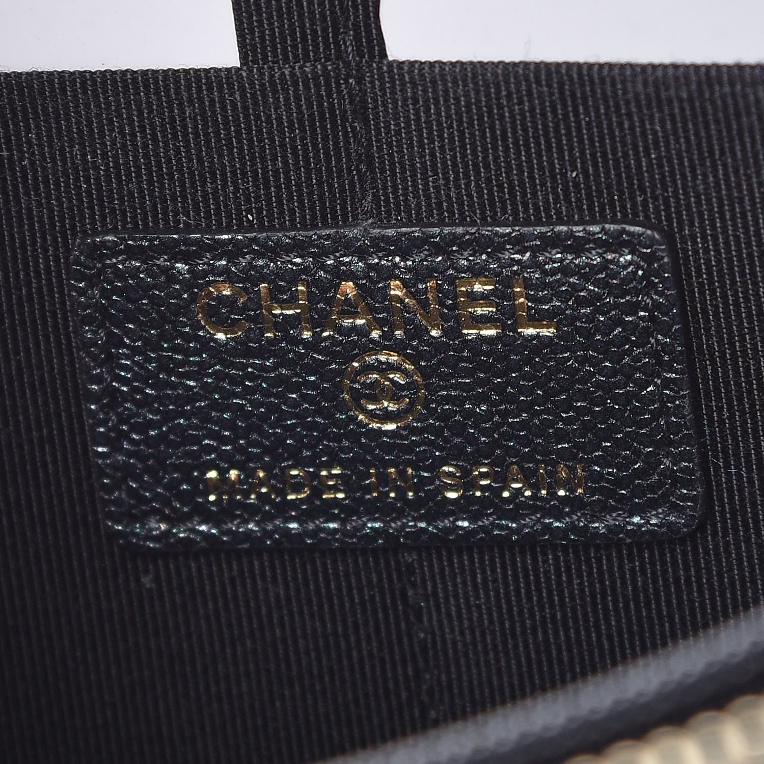 Chanel Iridescent Caviar Quilted Classic Pouch With Handle Black 6 of 8