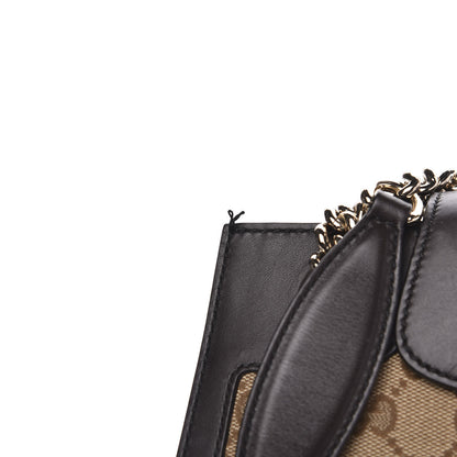 Gucci Monogram Margaux Calfskin Large Emily Chain Shoulder Bag Beige Ebony Cocoa 15 of 15