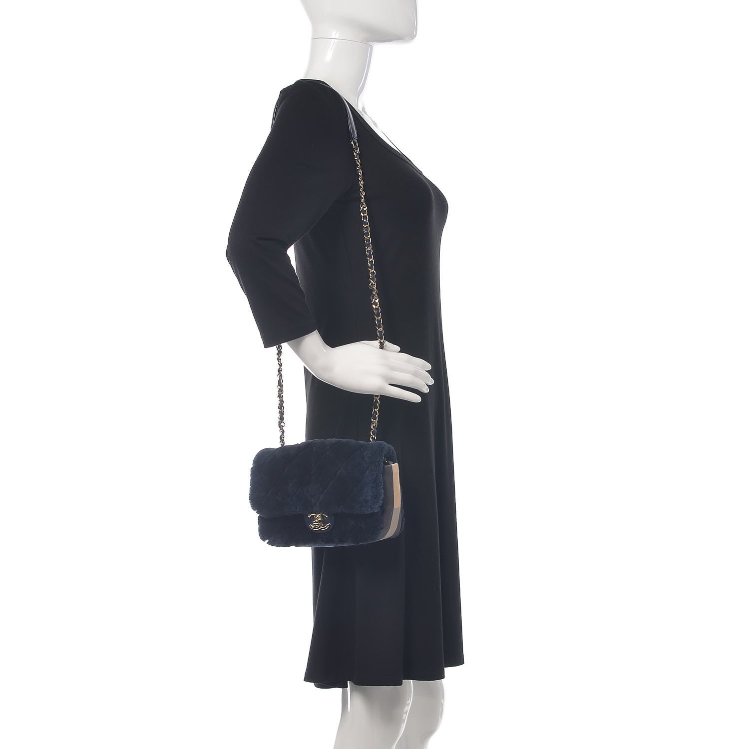 Chanel Orylag Lambskin Mini Rectangular Flap Blue 2 of 11