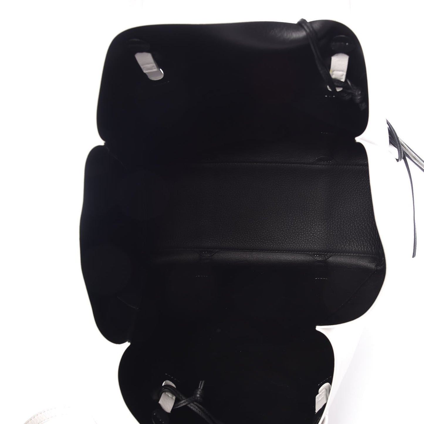 Smooth Calfskin Double Sided Medium Everyday Tote Optic White Black