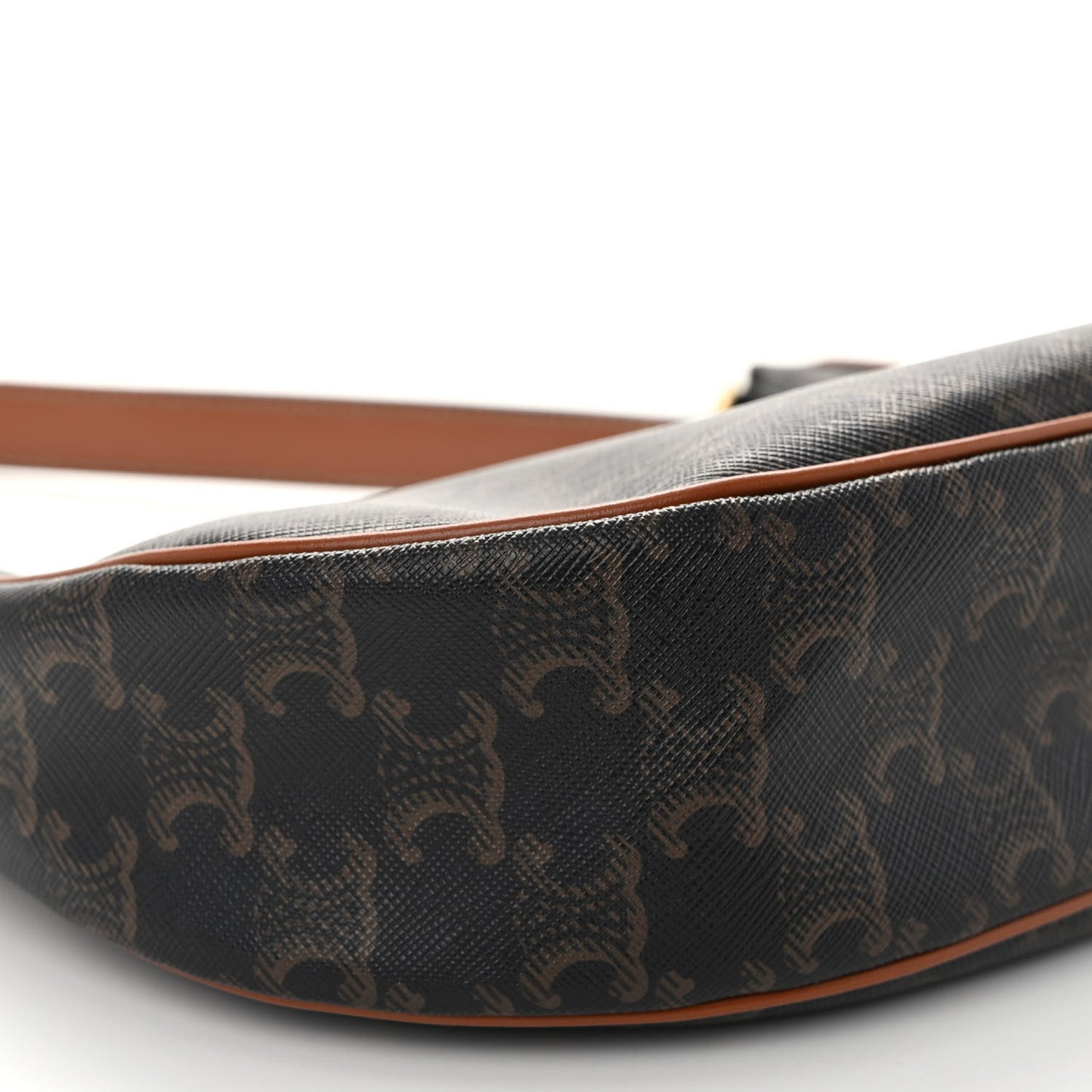 Triomphe Canvas Calfskin Ava Shoulder Bag Tan