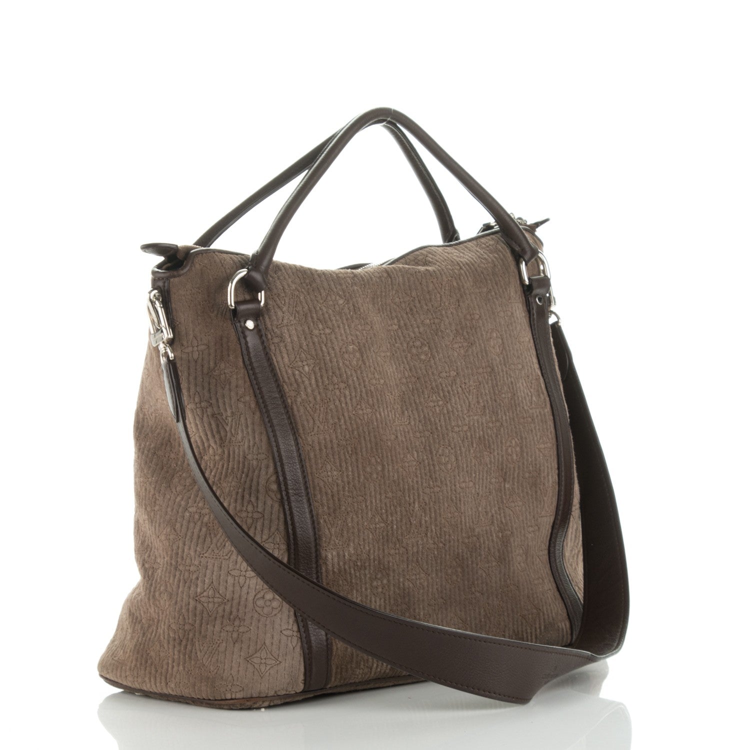 Louis Vuitton Monogram Suede Antheia IXIA MM BBrown 3 of 11