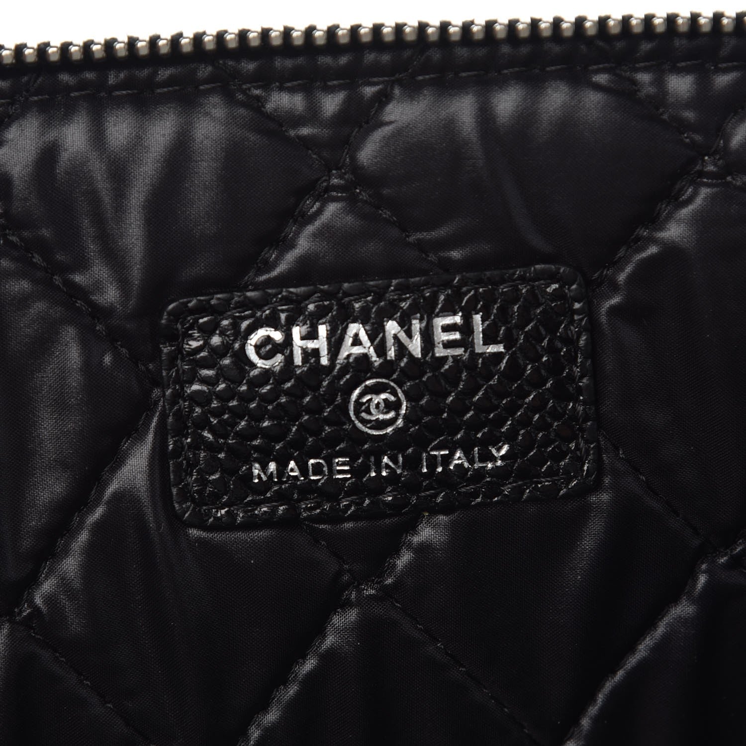 Chanel Caviar Quilted Large Cosmetic Case Black 12 of 14