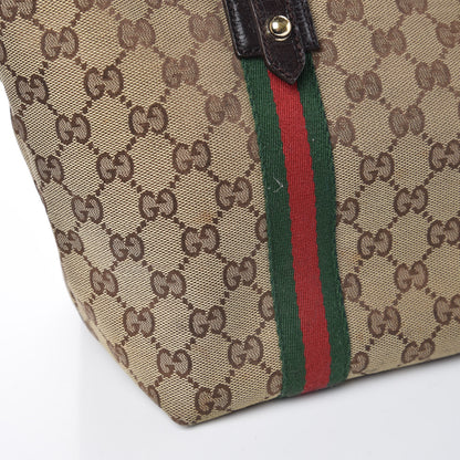 Gucci Monogram Medium Jolicoeur Tote Dark Brown 18 of 19