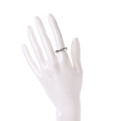 Tiffany 18K White Gold Diamond Signature X Ring 51 5.75 2 of 4