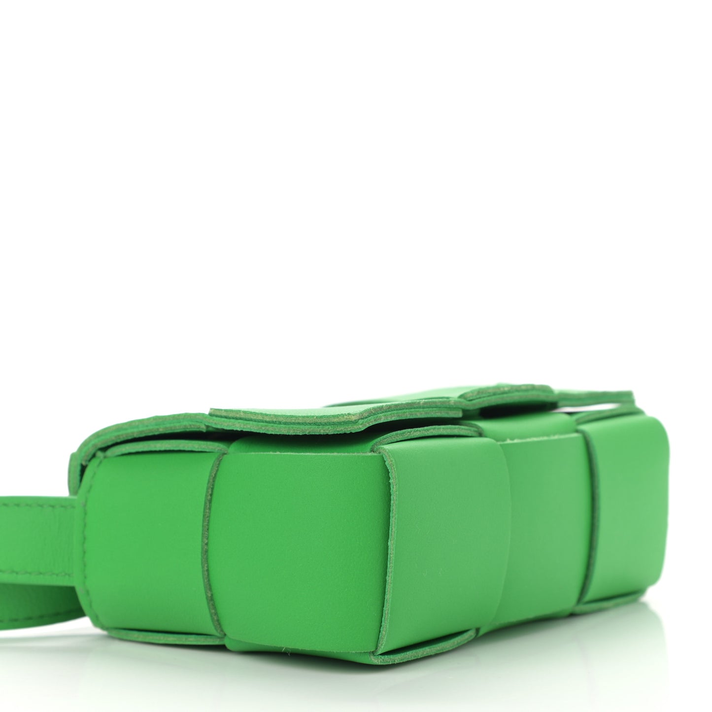 Lambskin Maxi Intrecciato Extra Mini Cassette Crossbody Bag Parakeet