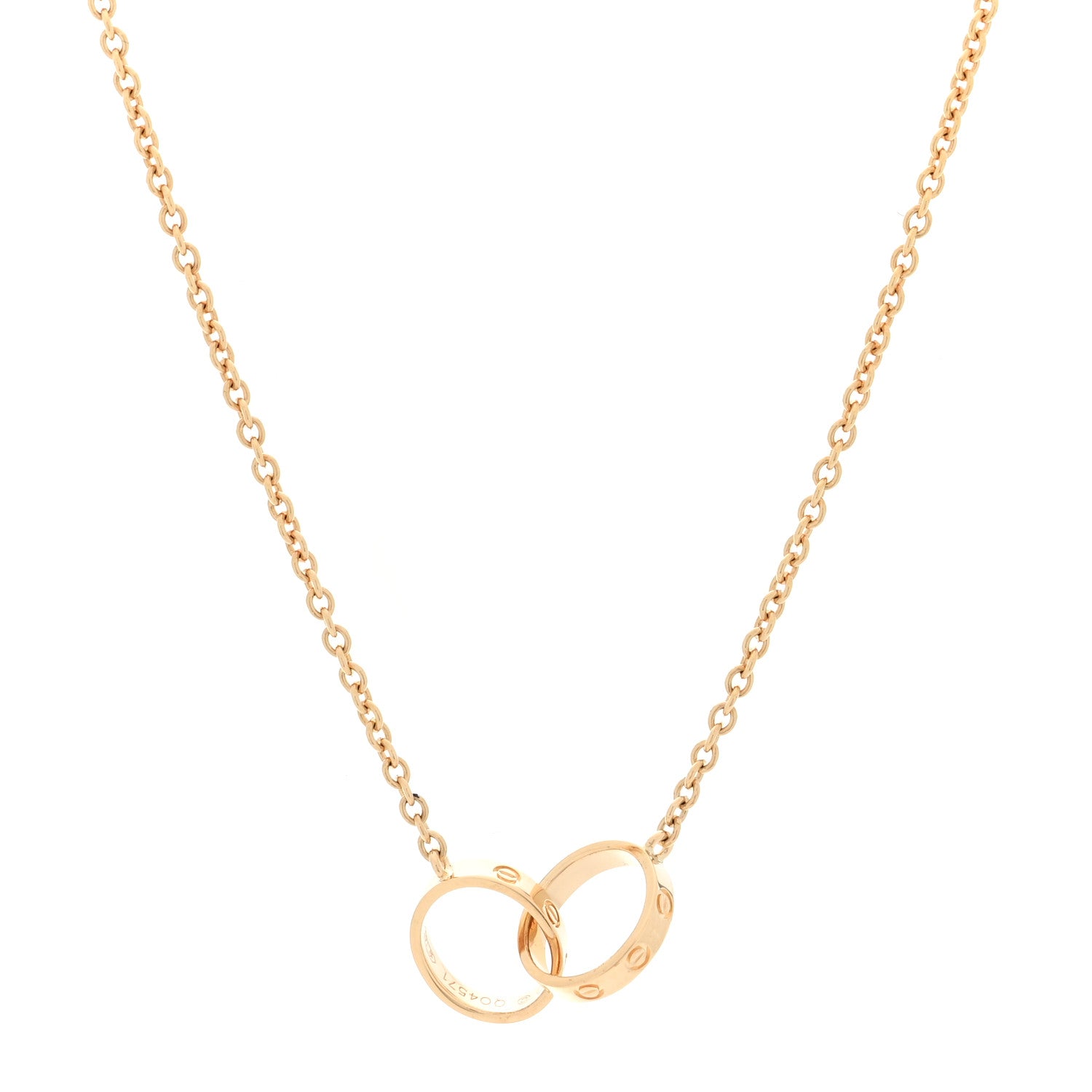 Cartier 18K Yellow Gold Interlocking LOVE Necklace 1 of 5