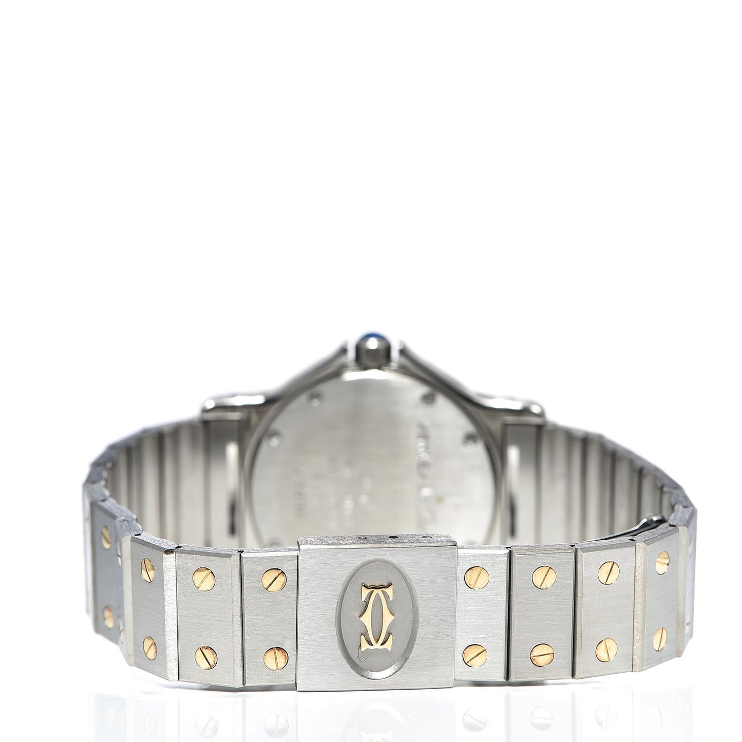 Stainless Steel 18K Yellow Gold 29mm Santos Octagon Quartz Watch