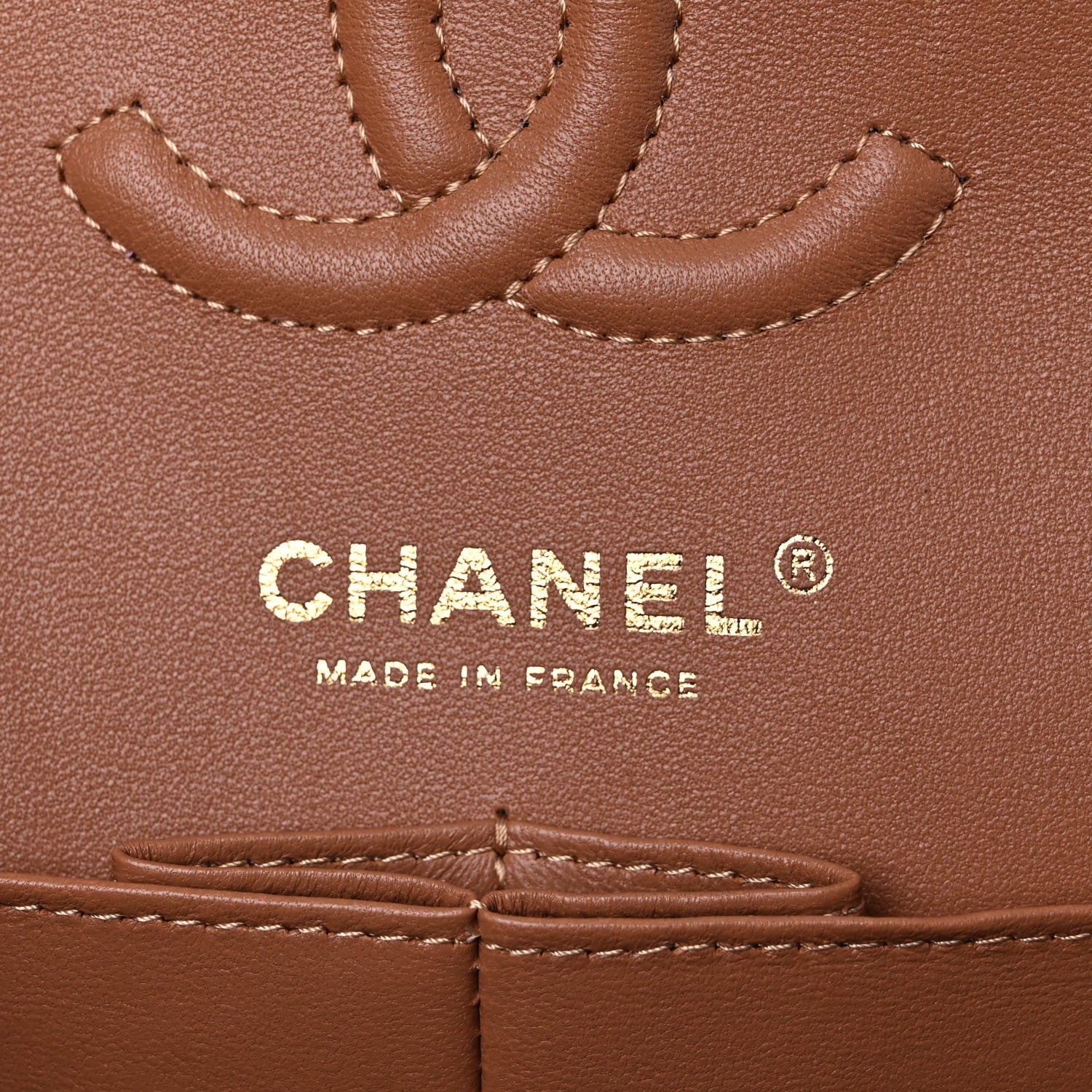 Chanel Lambskin Quilted Small Double Flap Brown 6 of 10